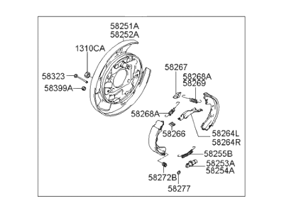 Hyundai 58310-26160 Brake Assembly-Rear, LH