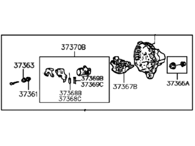 Hyundai 37360-33010 Bracket Assembly-Generator Rear