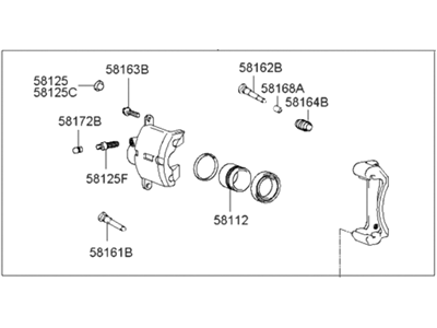 Hyundai 58180-2CA00 CALIPER Kit-Front Brake, LH