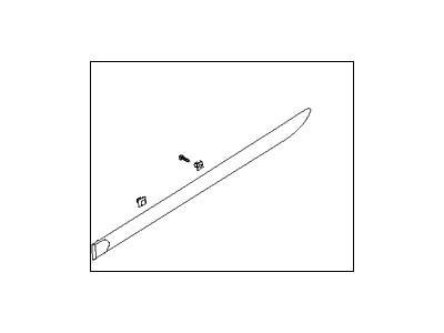 Hyundai 87731-1E010-CA Moulding Assembly-Rear Door Waist Line, LH