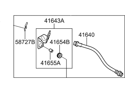 Hyundai 41640-1M101 Hose Assembly-Clutch