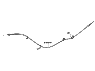 Hyundai 59760-J9000 Cable Assembly-Parking Brake, LH