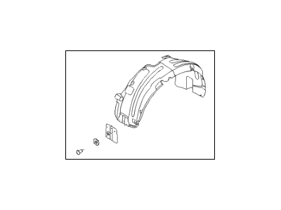 Hyundai 86812-2S000 Front Wheel Guard Assembly, Right