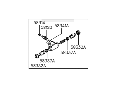 Hyundai 58330-21010 Cylinder Assembly-Wheel, LH