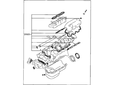 Hyundai 20910-35A01 Gasket Kit-Engine Overhaul