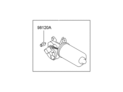 Hyundai 98100-25000 Windshield Wiper Motor Assembly