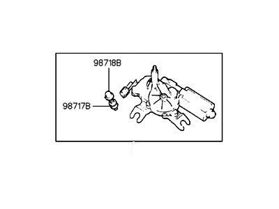 Hyundai 98700-27001 Rear Wiper Motor & Linkage Assembly