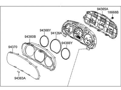 Hyundai 94011-0W010 Cluster Assembly-Instrument