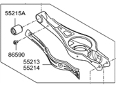 OEM 2019 Hyundai Sonata Arm Complete-Rear Lower, RH - 55220-E6700