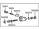 OEM 1994 Hyundai Elantra Cylinder Assembly-Wheel - 58330-28001