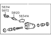 OEM 1996 Hyundai Sonata Cylinder Assembly-Wheel - 58380-28001