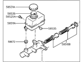 OEM 1998 Hyundai Elantra Cylinder Assembly-Brake Master - 58510-29310