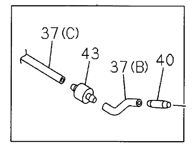 Honda 8-97125-168-1 Hose, RR. Washer Tank