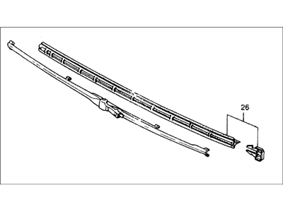 Honda 38450-693-305 Blade, Rear Windshield Wiper