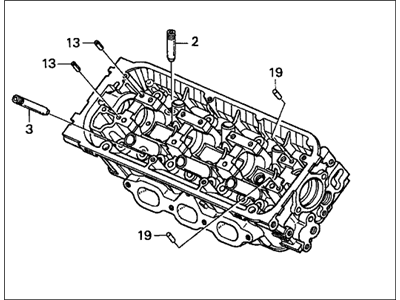 Honda 12100-P8A-305 Cylinder Head Assembly, Front