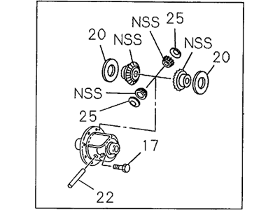 Honda 8-26009-845-0 Gear Kit, RR. Differential Axle