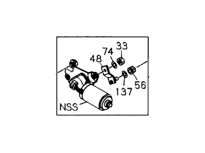 Honda 8-94318-806-1 Motor Assembly, Left Front Windshieldwiper