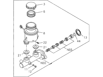 Honda 8-97038-250-0 Master Cylinder Assembly, Brake