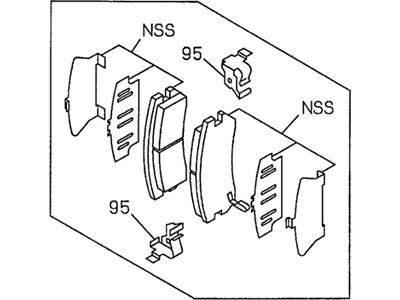 Honda 8-97131-749-0 Pad Kit, Rear Caliper