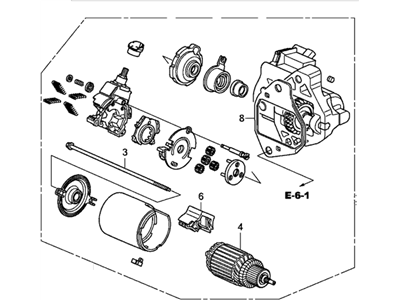 Acura 06312-5G0-505RM STARTER, CORE ID (SM-74011)