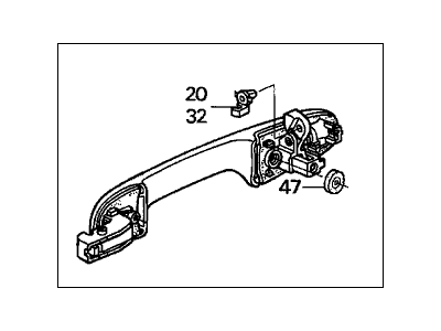 Honda 72180-SDA-A01ZC Handle Assembly, Left Front Door (Outer) (Noble Green Pearl)