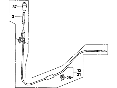 Honda 72635-SDA-305ZA Cable Set, R. RR. Door Lock *NH167L* (GRAPHITE BLACK)