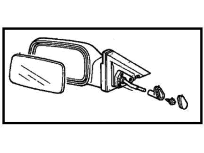 Honda 76250-SH3-A01 Mirror Assembly, Driver Side Door (Flat)