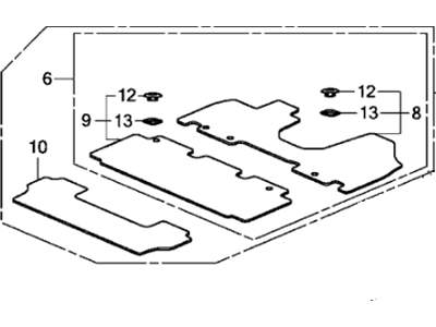 Honda 83600-TK8-A10ZA Floor Mat Set *NH597L* (DARK ATLAS GRAY)