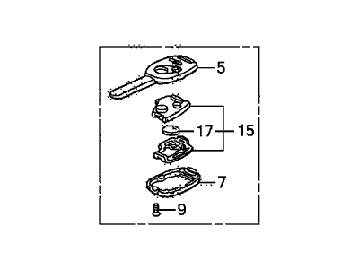 Honda 35111-SVA-305 Key, Immobilizer & Transmitter(Blank)