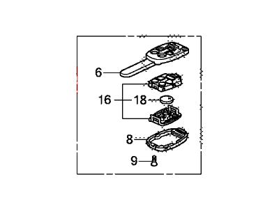 Honda 35118-TK8-A10 Key, Immobilizer & Transmitter (Blank)