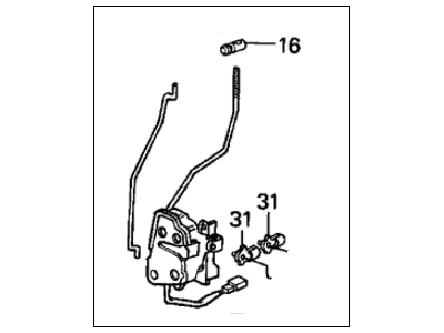 Honda 72150-SE0-A12 Lock Assembly, Driver Side Door Switch