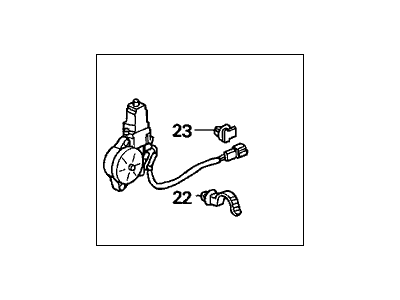 Acura 72755-S10-013 Motor Assembly, Window