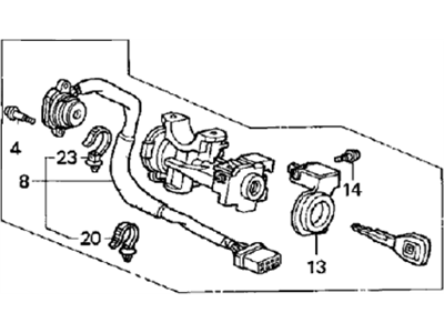 Honda 35100-S0X-A02NI Lock Assy., Steering