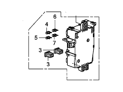 Honda 38210-TA0-A81 Box Assembly, Passenger Fuse