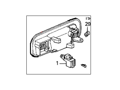 Honda 72160-SR4-A02ZA Handle Assembly, Left Front Inside Power (Excel Charcoal)