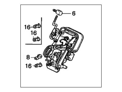 Honda 72610-SR4-004 Lock Assembly, Right Rear Door