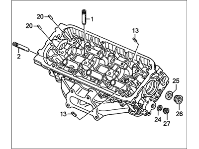 Acura 12300-RDJ-305 Cylinder Head Assembly, Rear