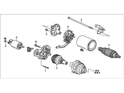 Honda 31200-PGK-A02 Starter Motor Assembly (Sm-44247) (Mitsuba)