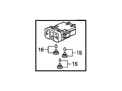 Honda 38535-S9V-A01ZA Switch Assembly, Driver Side Heated Seat (Graphite Black)