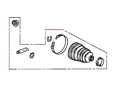 Acura 44018-TA0-A51 Boot Set, Outboard