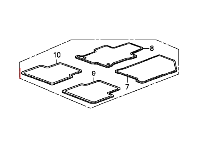 Honda 83600-TA5-A01ZA Floor Mat Set *NH167L* (GRAPHITE BLACK)