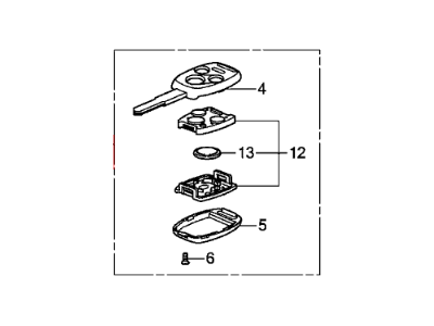 Honda 35118-TA0-A04 Key