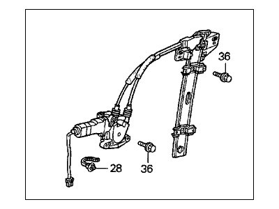 Acura 72210-SV2-003 Regulator Assembly, Right Front Door Power