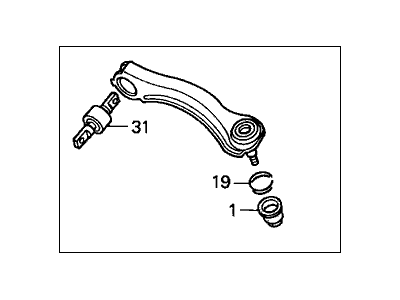 Acura 52400-SM1-A04 Arm, Left Rear (Upper)