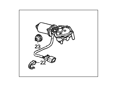 Acura 76505-SV4-A01 Motor, Front Wiper