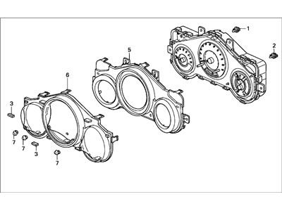 Honda 78100-SCV-A02ZB Meter Assembly, Combination (Dark Metal)