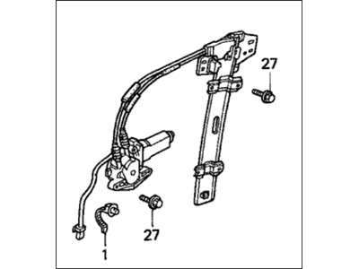 Honda 72210-SV4-A01 Regulator Assembly, Right Front Door Power