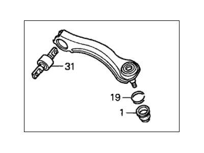 Acura 52390-SM4-043 Arm, Right Rear (Upper)