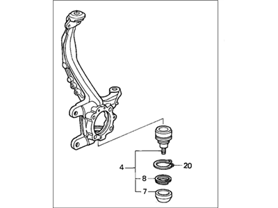 Honda 51215-SX0-020 Knuckle, Left Front