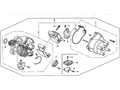 Honda 30100-P0H-A01 Distributor Assembly (D4T94-03) (Hitachi)